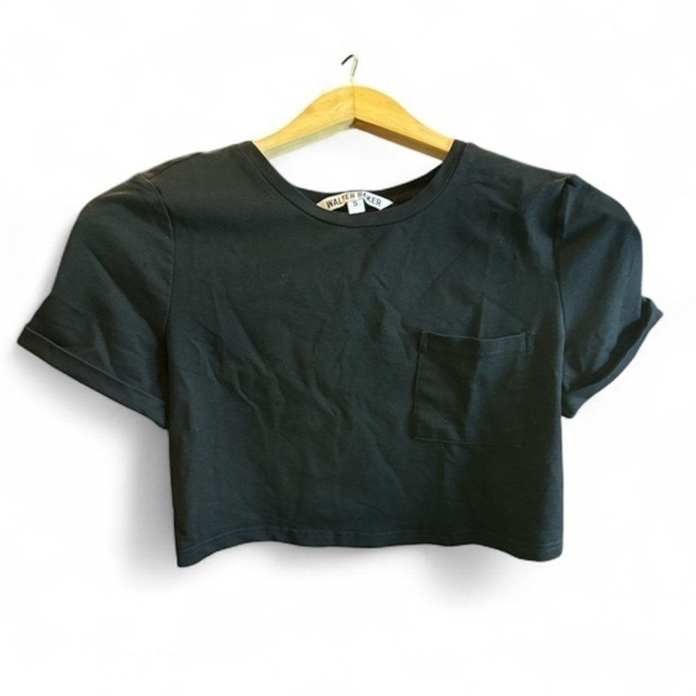 Walter Baker Women’s Size Small Short Sleeve Crop Top T-Shirt with Front Pocket